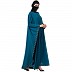Kaftan Abaya with striped border- Dark Teal Kaftan Abaya with striped border- Dark Teal